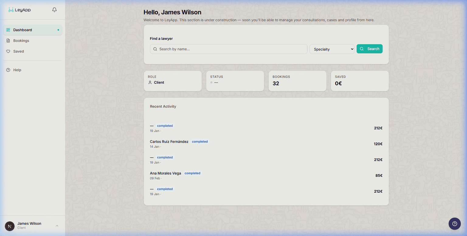 Dashboard screenshot